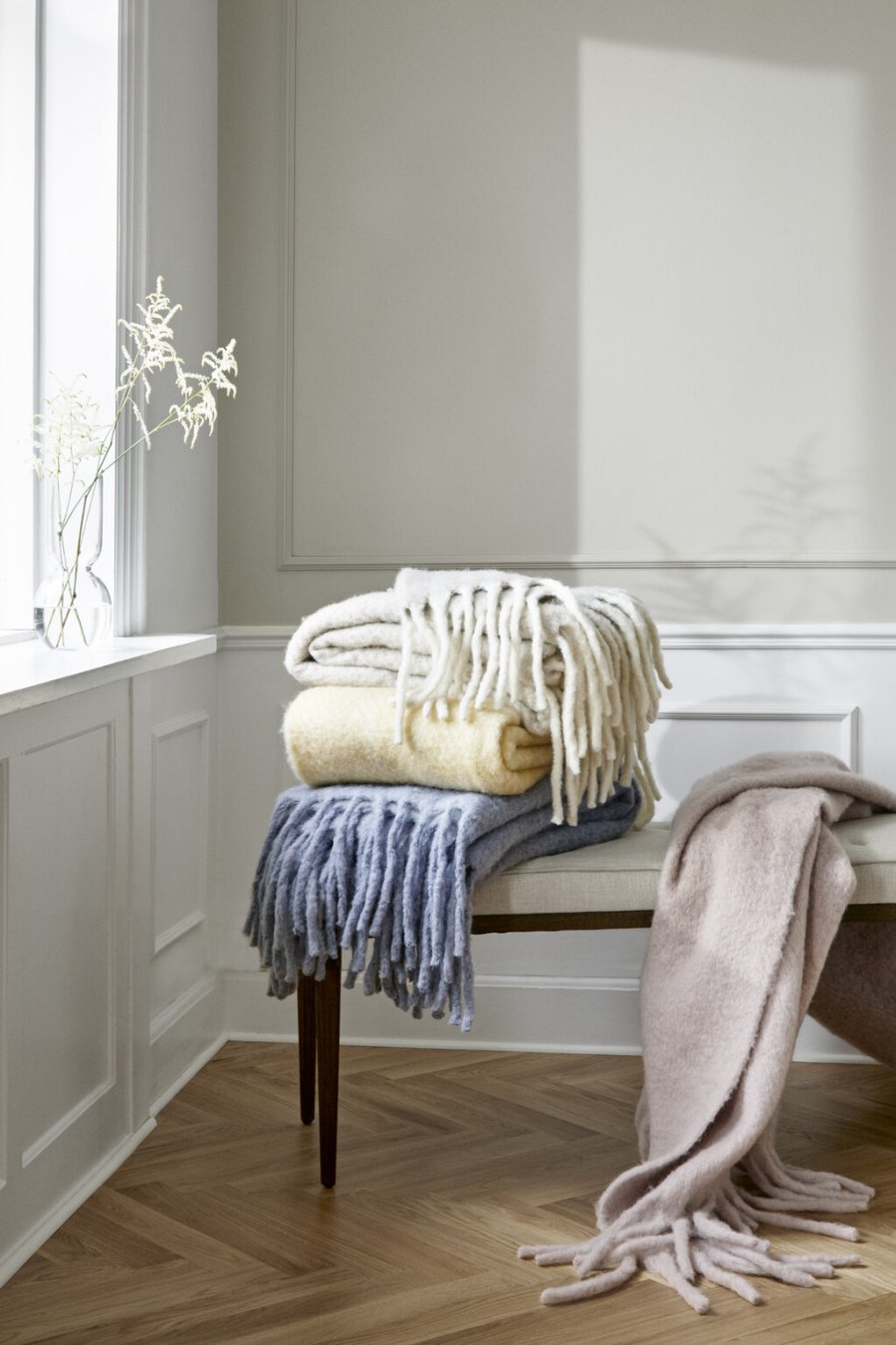 Cozy Living Mathea Melange Plaid 130x170 cm, Agate
