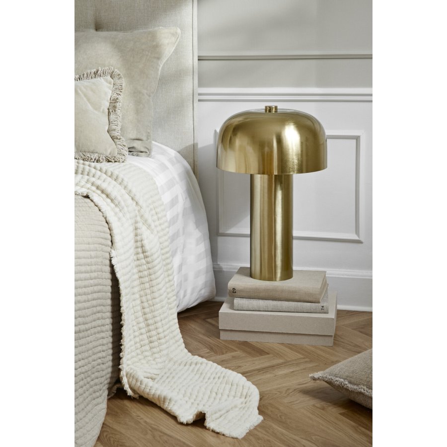 Cozy Living Marlen Kissenbezug mit Fransen 30x50 cm, Creme