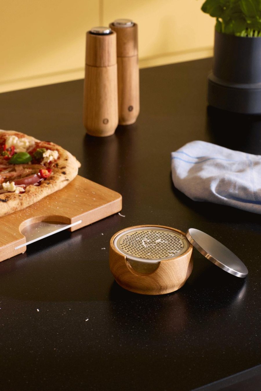 CrushGrind Champagne Reibe 10 cm, Eiche