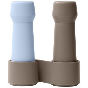 CrushGrind Amsterdam To-Go M&uuml;hlenset H11 cm, Warm Grey/Sky Blue