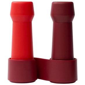 CrushGrind Amsterdam To-Go M&uuml;hlenset H11 cm, Burgundy/Bright Red