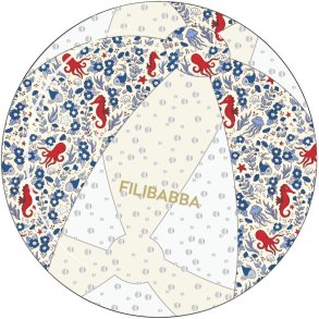 FILIBABBA Alfie Badebold �40 cm, Sea Bloom