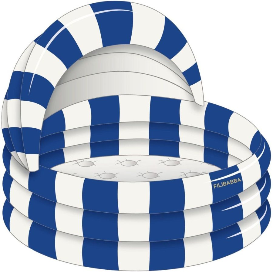 FILIBABBA Alfie Badebassin m. Solsk�rm �80 cm, Playful Stripe