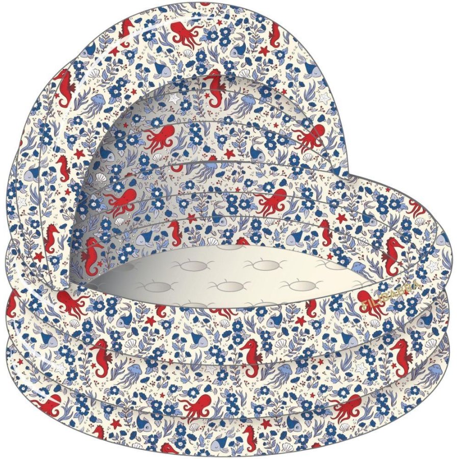FILIBABBA Alfie Badebassin m. Solsk�rm �80 cm, Sea Bloom