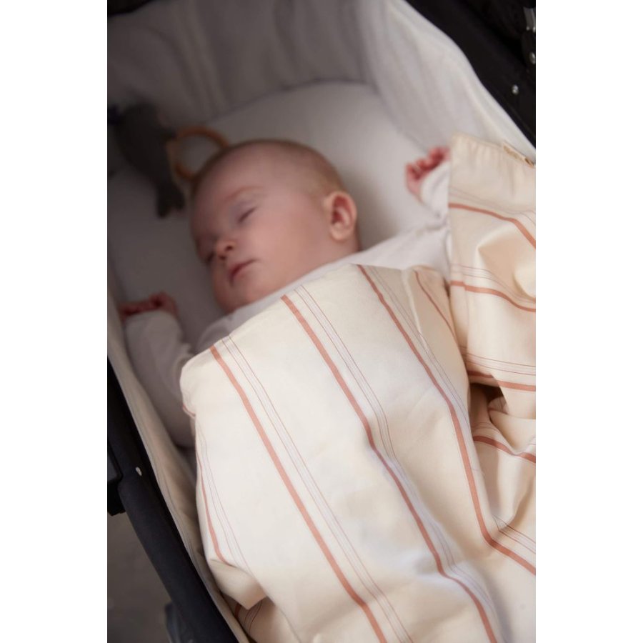 FILIBABBA Babysenget�j 70x100 cm, Balance Stripes Rose Mix