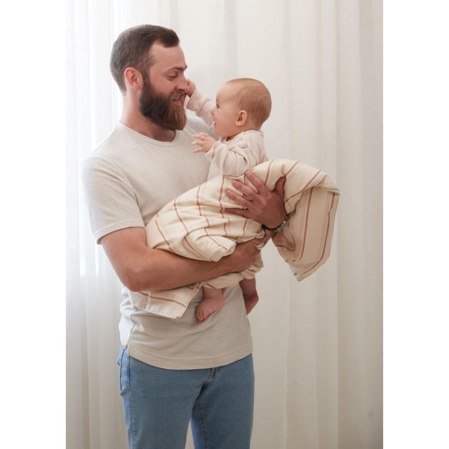 FILIBABBA Babysenget�j 70x100 cm, Balance Stripes Rose Mix