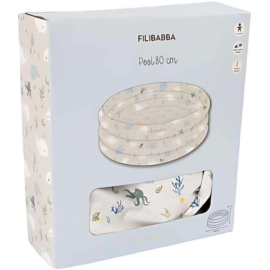 FILIBABBA Alfie Badebassin �80 cm, Christian's Whale Tales