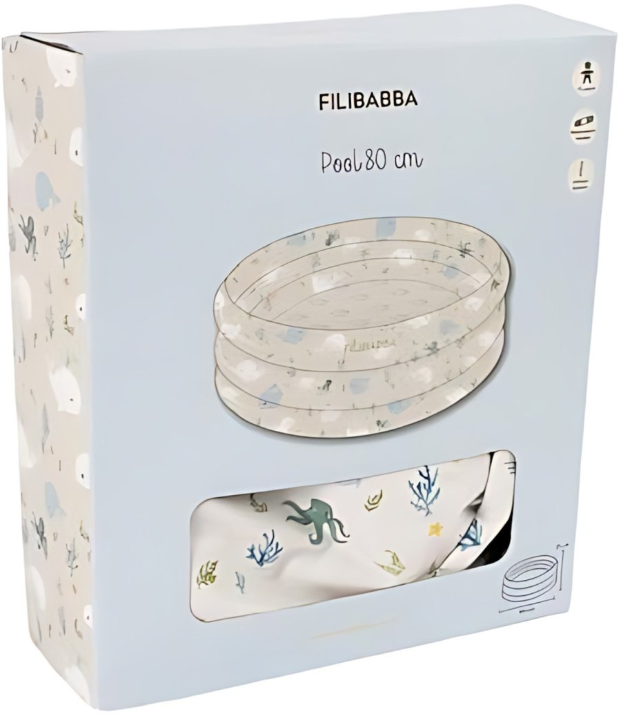FILIBABBA Alfie Badebassin �80 cm, Christian's Whale Tales