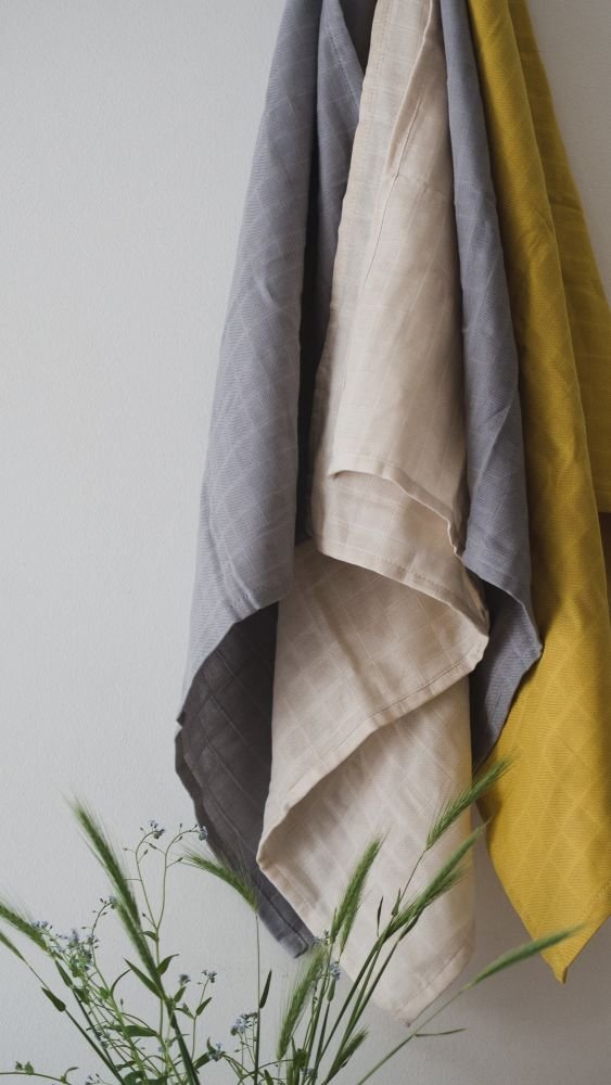 FILIBABBA Stofble 65x65 cm, Nature White