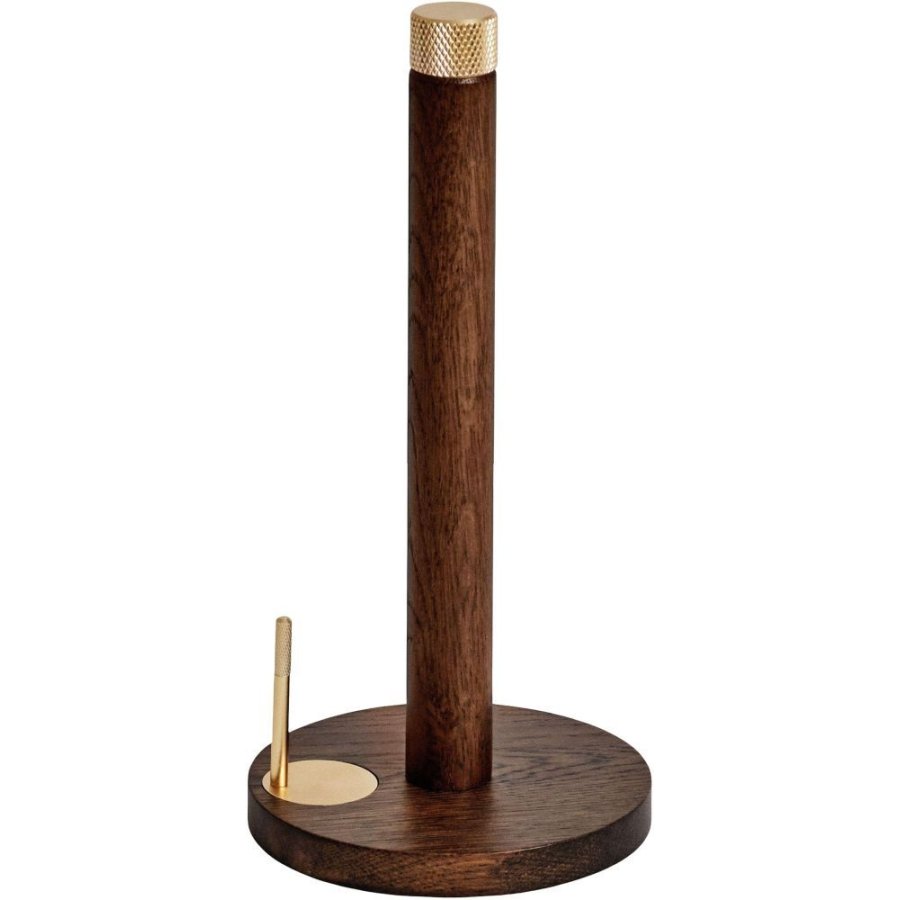 GEJST SINA Küchenrollenhalter H29 cm, Dunkle Eiche/Messing
