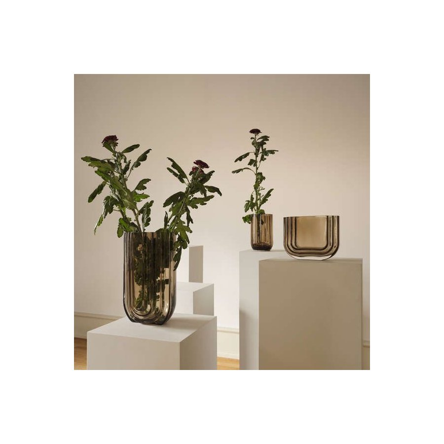 GEJST Vima Vase H19,5 cm, Smoked