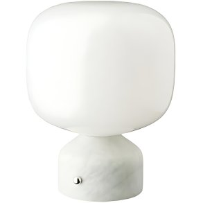 GEJST Meemo Akku-Tischlampe H23 cm, Wei&szlig;er Marmor