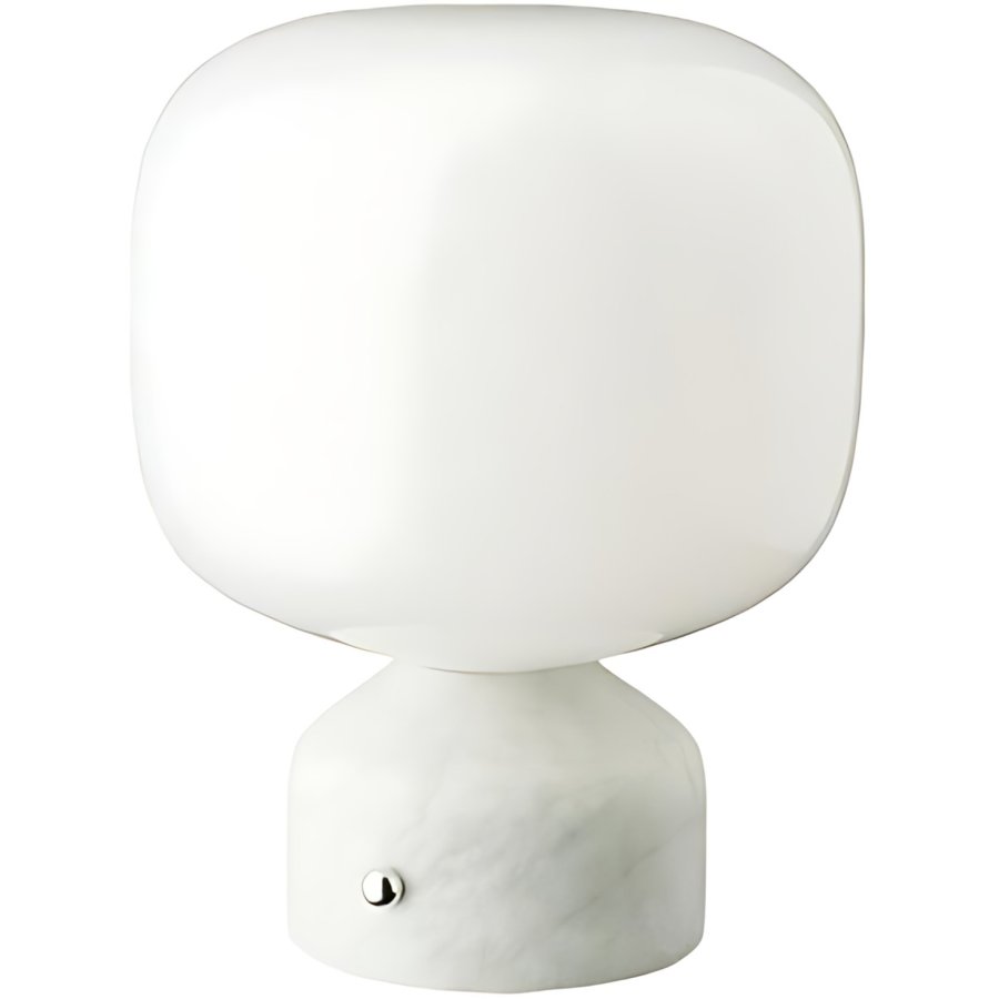 GEJST Meemo Akku-Tischlampe H23 cm, Wei&szlig;er Marmor