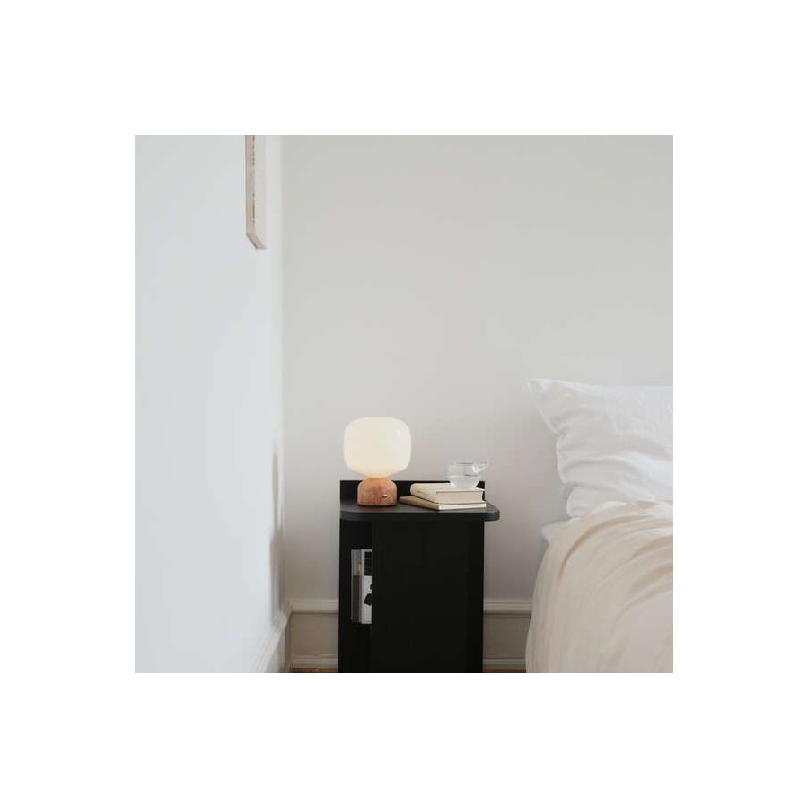 GEJST Meemo Akku-Tischlampe H23 cm, Goldener Roter Marmor