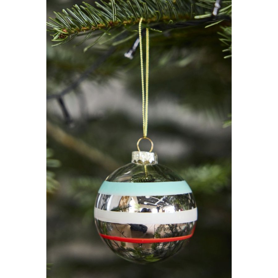 OYOY Vintage Christmas Kugle Nostalgi 2 stk. �7 cm, Multi