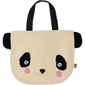OYOY Mini Darling Panda Stoffbeutel 40x32 cm, Wei&szlig;/Schwarz