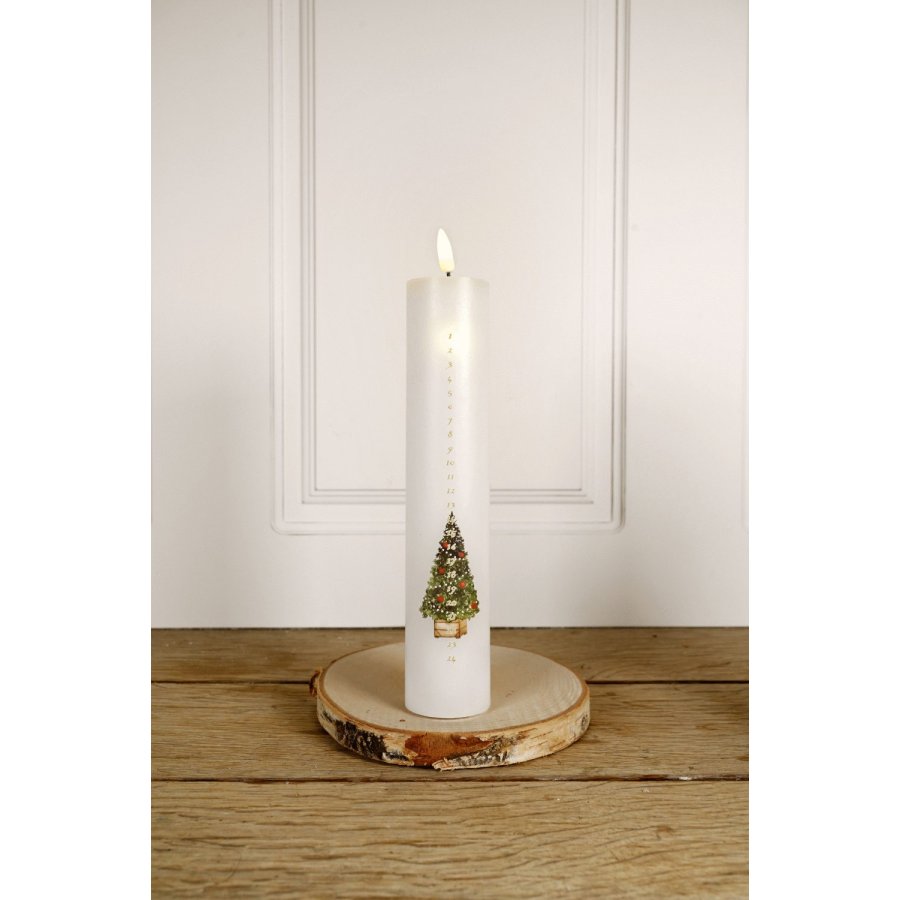 Det Gamle Apotek Kalenderkerze LED 5 × H24,5 cm, Magic Christmas