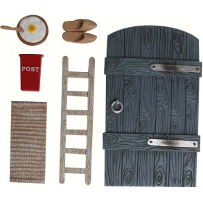 Det Gamle Apotek Kabouterdeursset 6 Dele H18 cm, Blauw