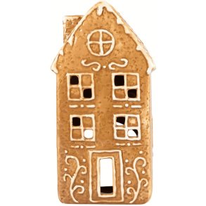 Det Gamle Apotek Licht huisje H16,5 cm, Bruin