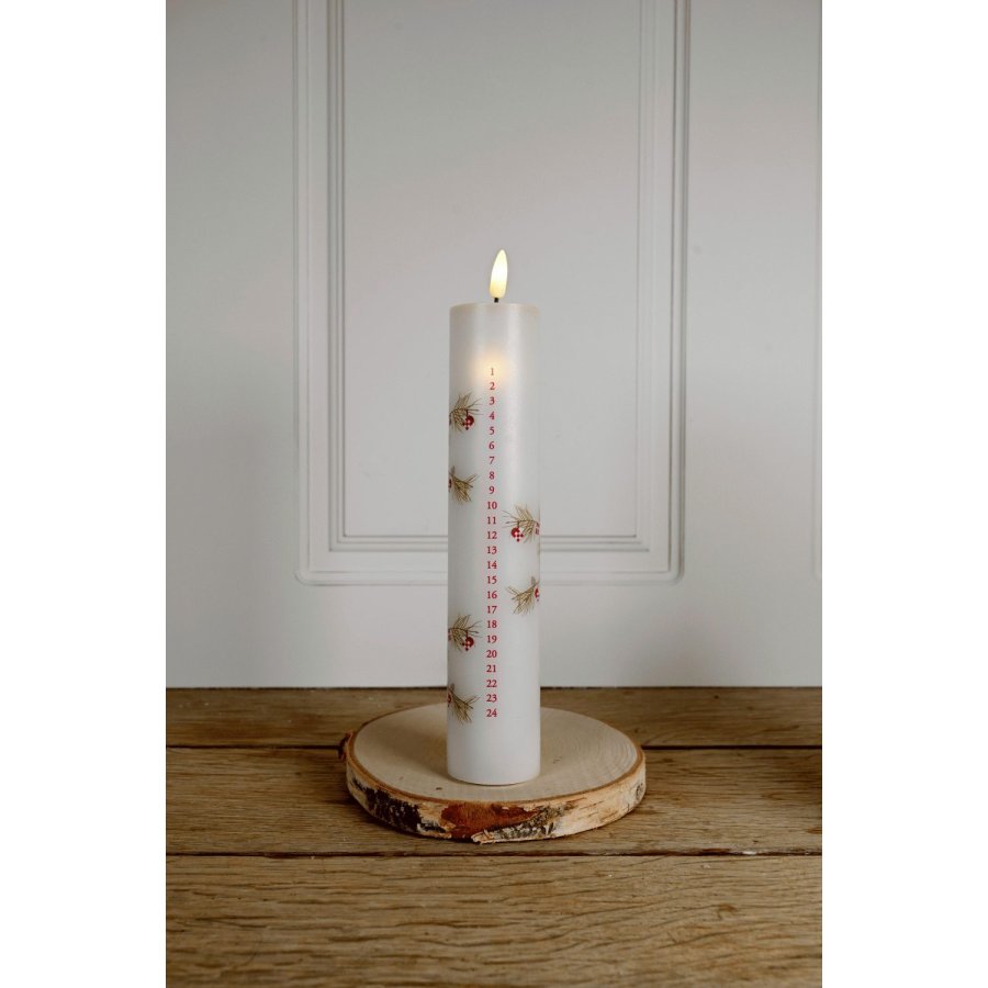 Det Gamle Apotek Kalenderkerze LED 5  H24,5 cm, Dnische Weihnachten