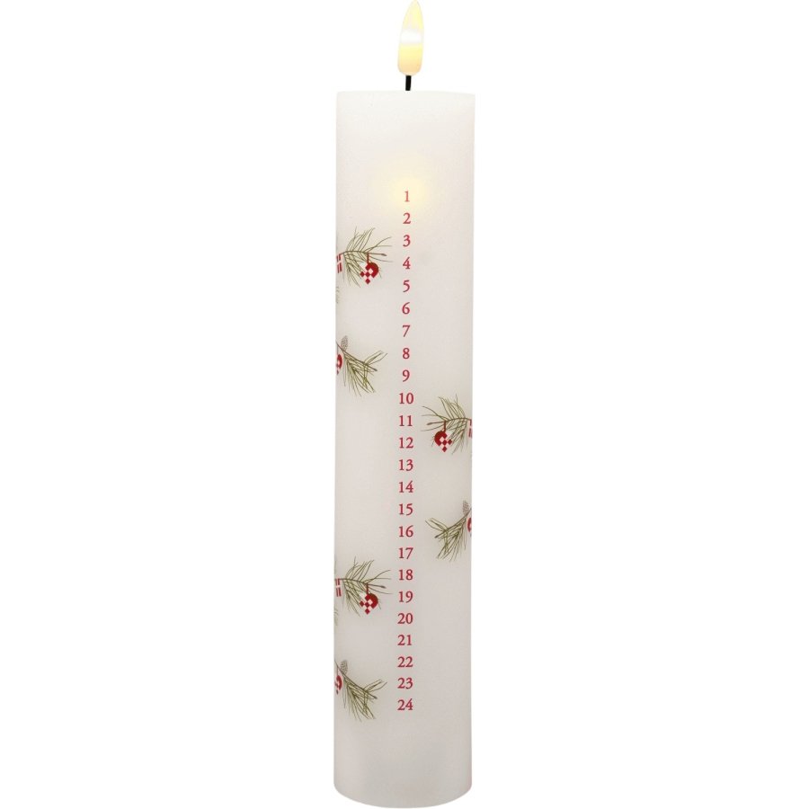 Det Gamle Apotek Kalenderkerze LED 5  H24,5 cm, Dnische Weihnachten