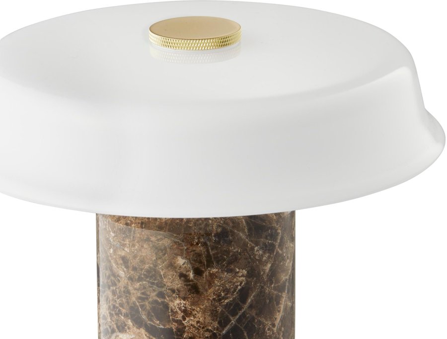 Design By Us Trip No. 2 Tr�dl�s Bordlampe H22 cm, Dark Emperador/Opal
