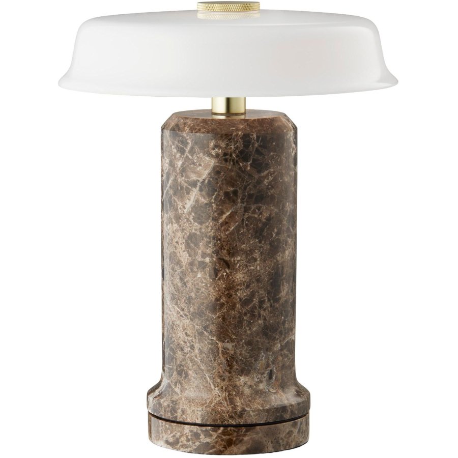 Design By Us Trip No. 2 Tr�dl�s Bordlampe H22 cm, Dark Emperador/Opal