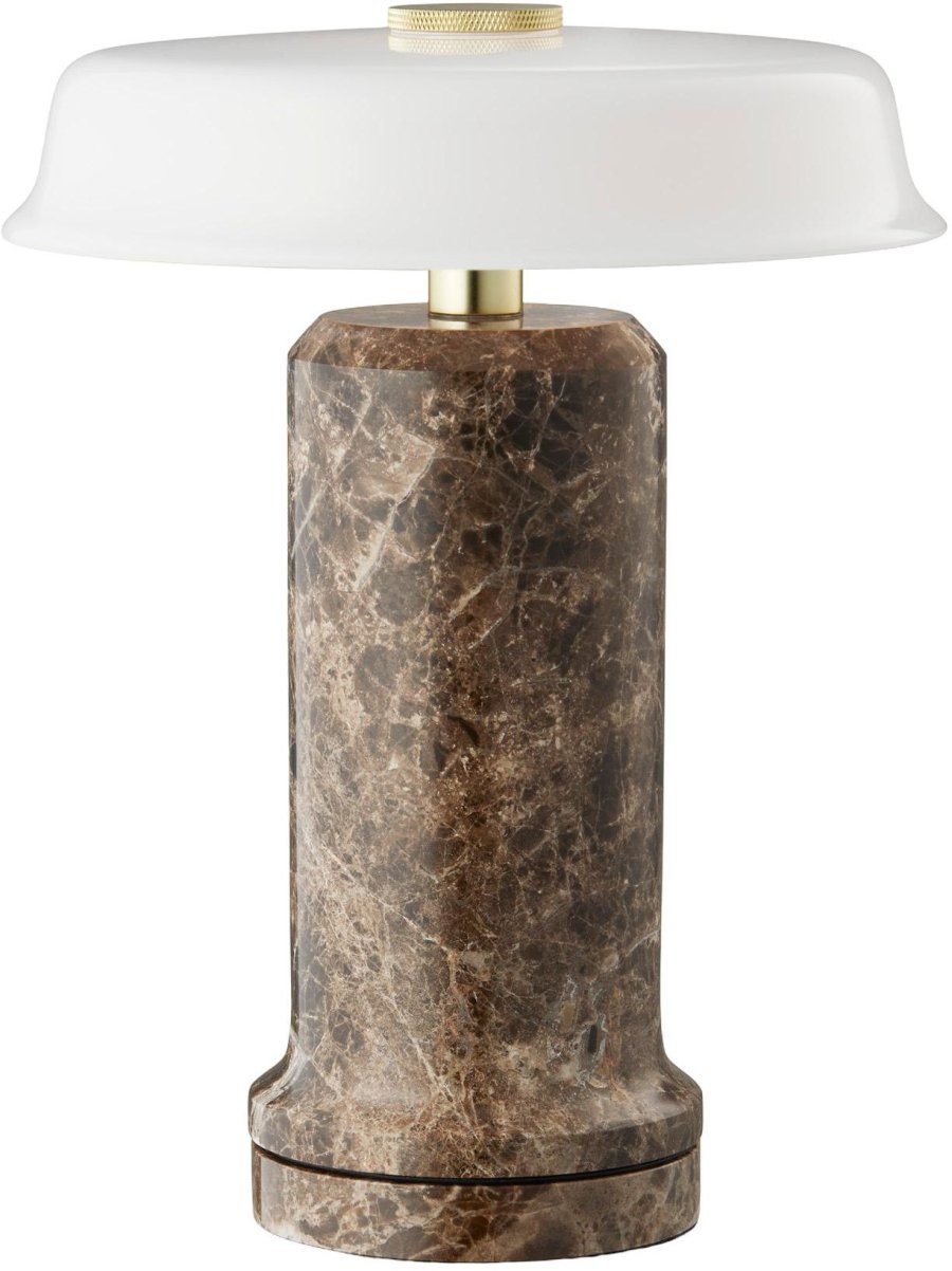 Design By Us Trip No. 2 Tr�dl�s Bordlampe H22 cm, Dark Emperador/Opal