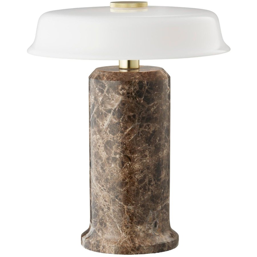 Design By Us Trip No. 2 Tr�dl�s Bordlampe H22 cm, Dark Emperador/Opal
