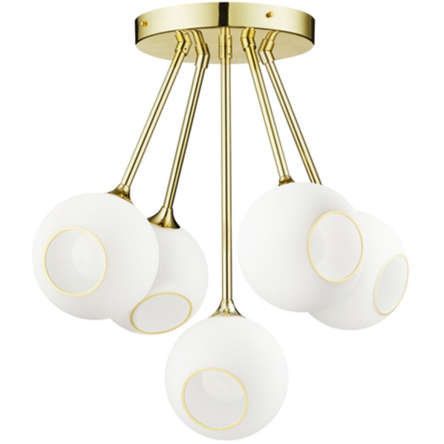 Design By Us Ballroom Molecule Deckenleuchte 68 cm, White Snow/Gold