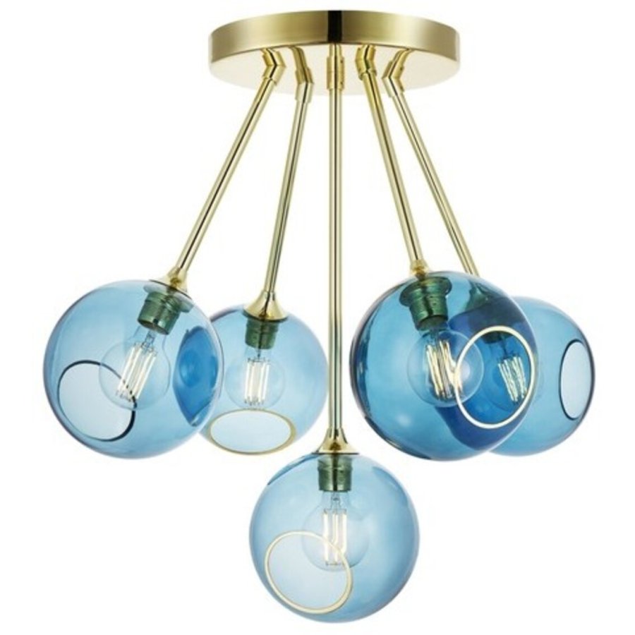 Design By Us Ballroom Molecule Deckenleuchte 68 cm, Blue Sky/Gold