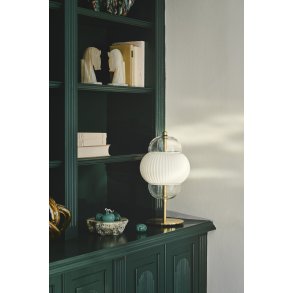 Design By Us Shahin Bordlampe H43 cm, Opal/Messing