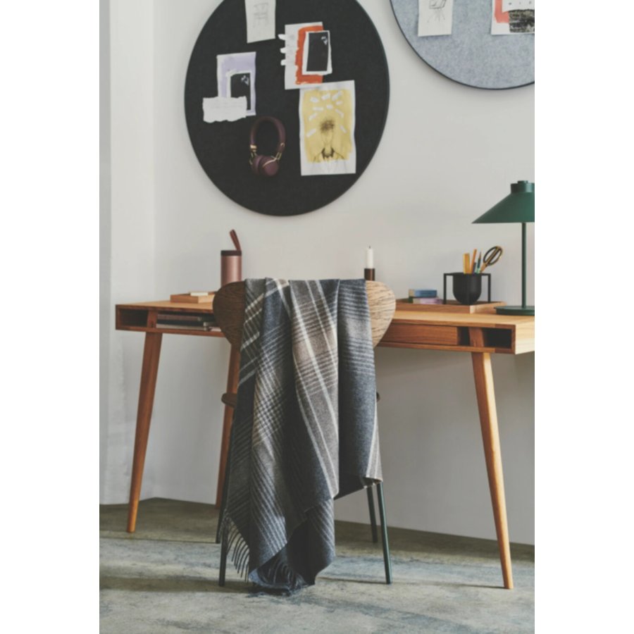 Silkeborg Uldspinderi Bogota Plaid 130x200 cm, M�rkegr�