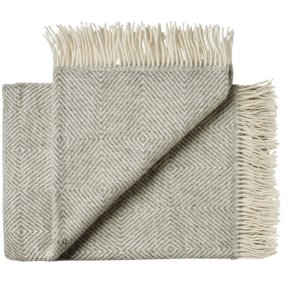 Silkeborg Uldspinderi Fan� Plaid 140x240 cm, Light Nordic Grey