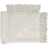 Silkeborg Uldspinderi Evelyn Wave Plaid 130x190 cm, Hvid