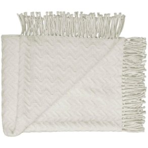 Silkeborg Uldspinderi Evelyn Wave Decke 130x190 cm, Wei