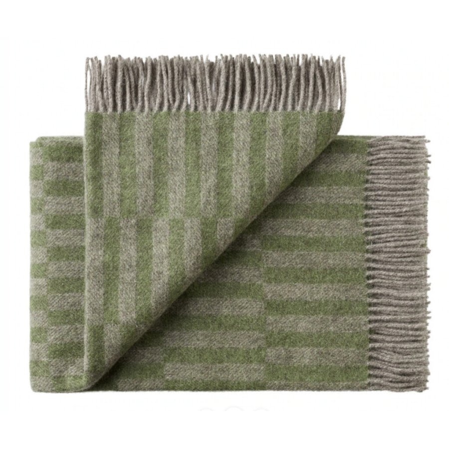 Silkeborg Uldspinderi Stockholm Plaid 130x200 cm, Pebbel Green