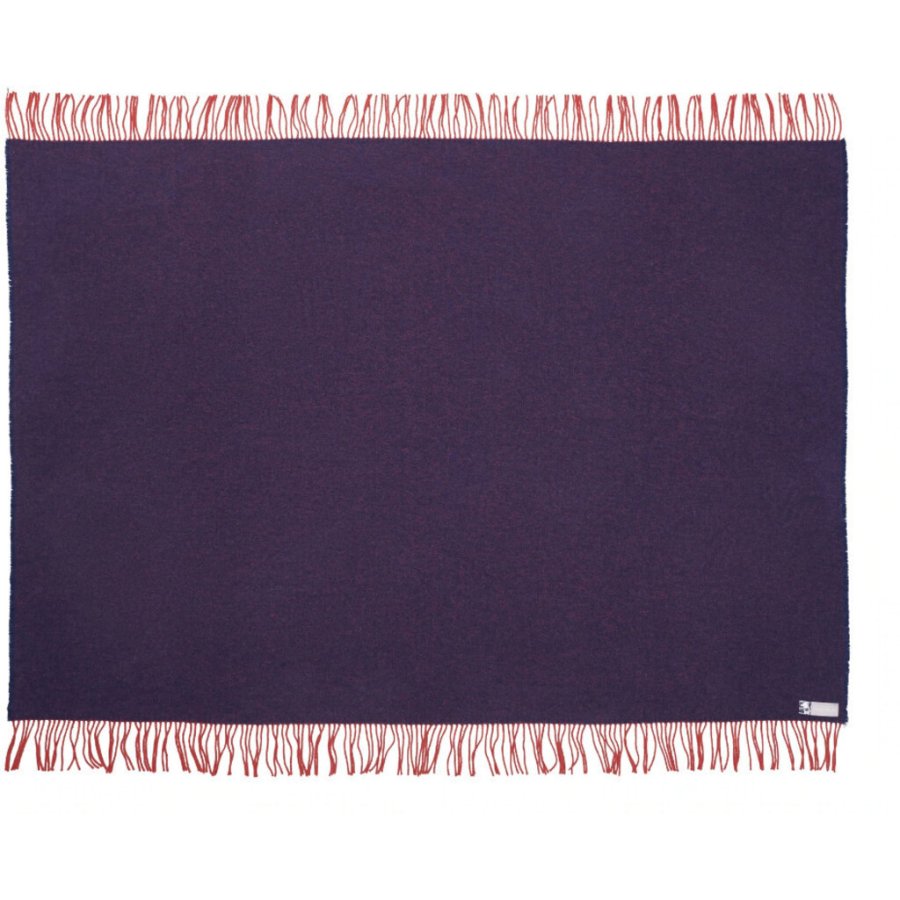 Silkeborg Uldspinderi Franja Plaid 170x140 cm, Burgundy Blue