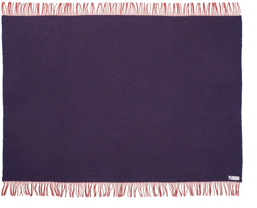 Silkeborg Uldspinderi Franja Plaid 170x140 cm, Burgundy Blue