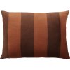 Silkeborg Uldspinderi The Sweater Polychrome Kissen 50x70 cm, Orange/Braun