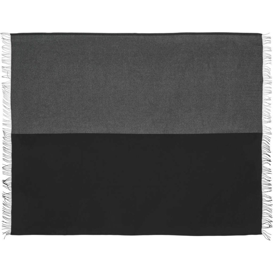 Silkeborg Uldspinderi Secret Plaid 130x190 cm, Granit/Black