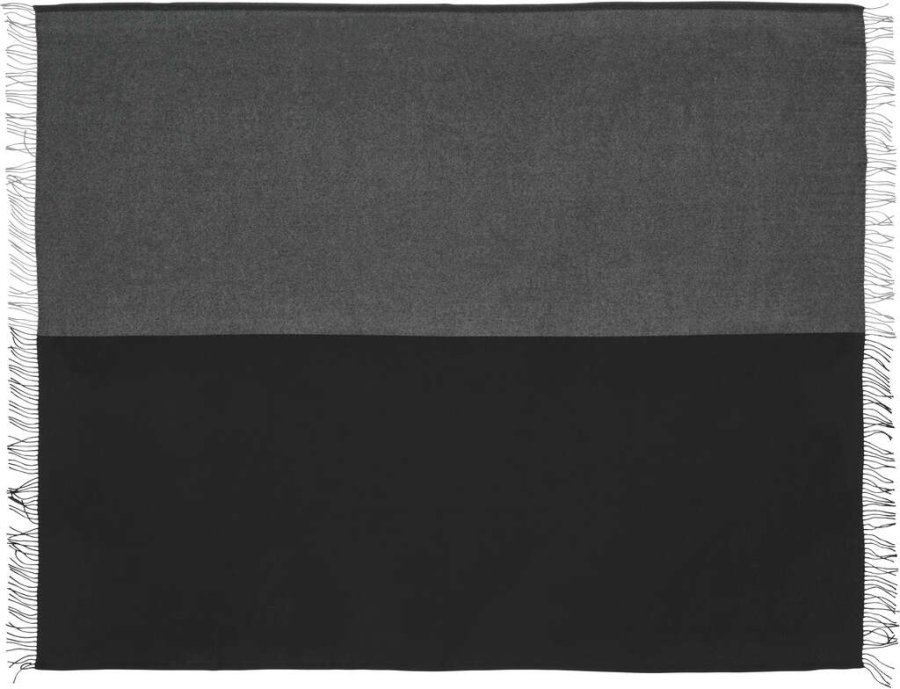 Silkeborg Uldspinderi Secret Plaid 130x190 cm, Granit/Black