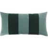 Christina Lundsteen Stripe Velvet Pude 40x80 cm, Pale Blue/Emerald