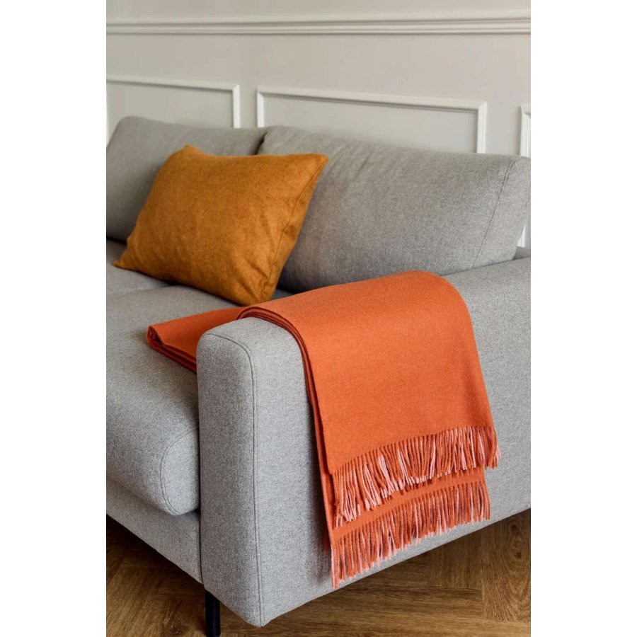 Silkeborg Uldspinderi Secret Plaid 130x190 cm, Coral/Amber