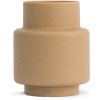 Ro Collection Hurricane Ceramic Vase H15 cm, Soft Ochre