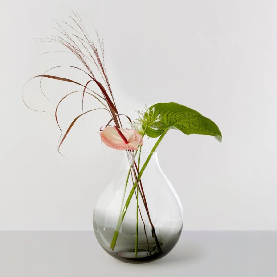 Ro Collection Flower Vase no. 24 H40 cm, Smoked Grey