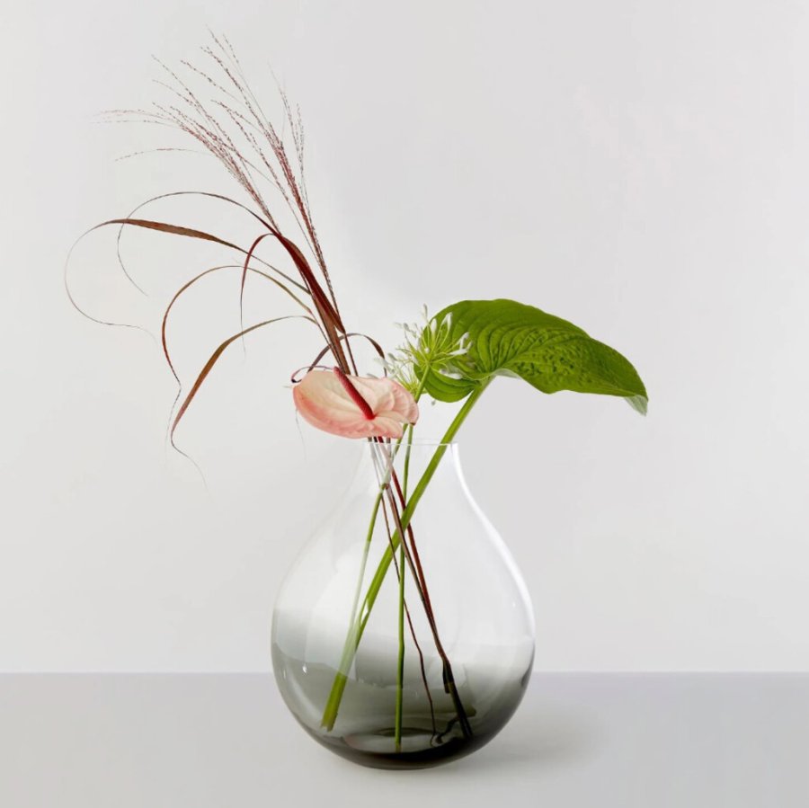 Ro Collection Flower Vase no. 24 H40 cm, Smoked Grey