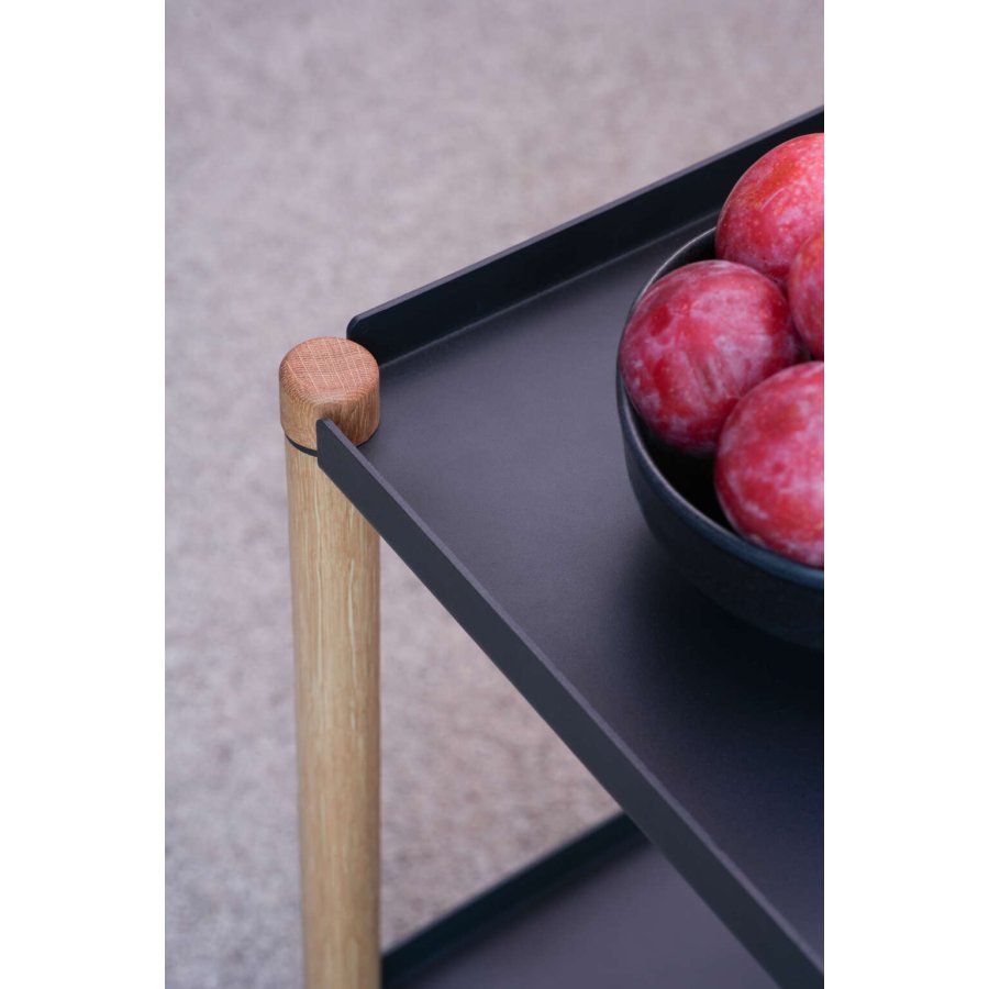 Andersen Furniture Connect Rolltisch H63 cm, Schwarz/Gelte Eiche