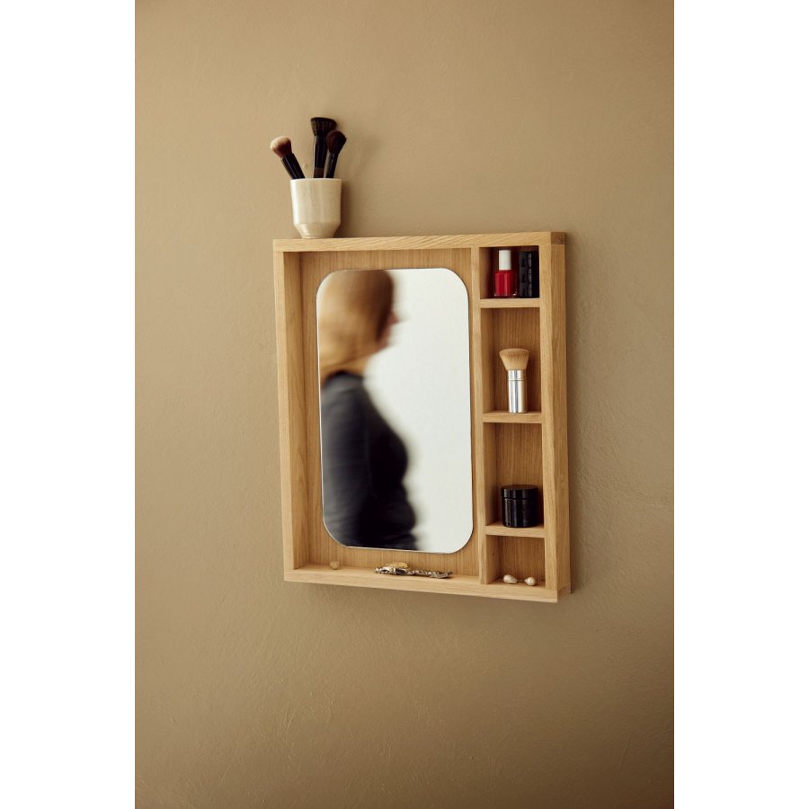 Andersen Furniture Glance Spiegel mit Ablage 45x52 cm, Eiche