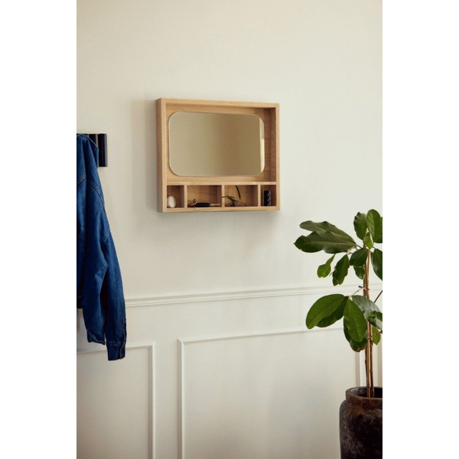 Andersen Furniture Glance Spiegel mit Ablage 45x52 cm, Eiche